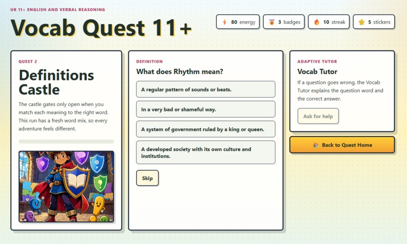 Vocab Quest 11+ – screenshot 5