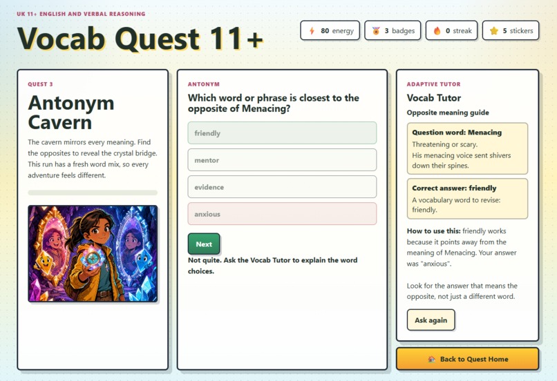 Vocab Quest 11+ – screenshot 6