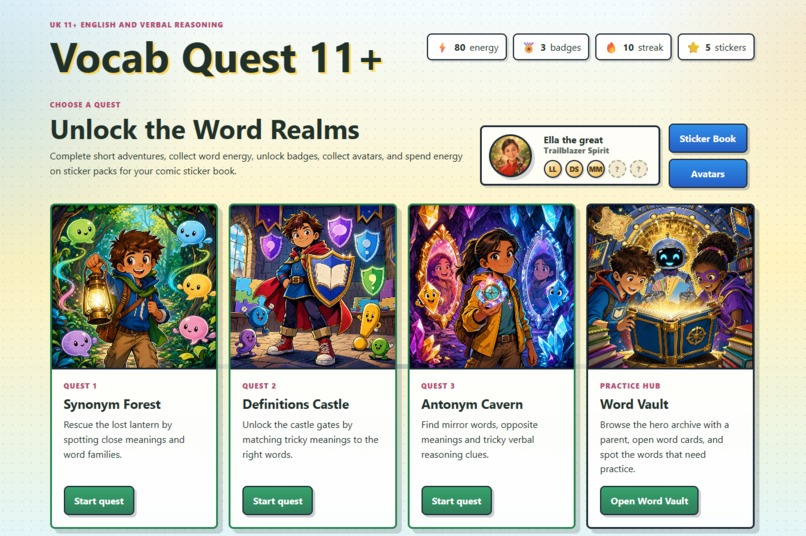 Vocab Quest 11+ – screenshot 8