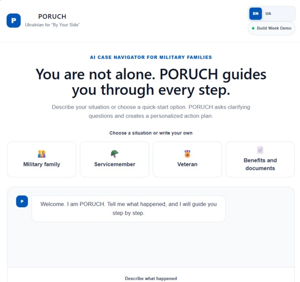 PORUCH – screenshot 1