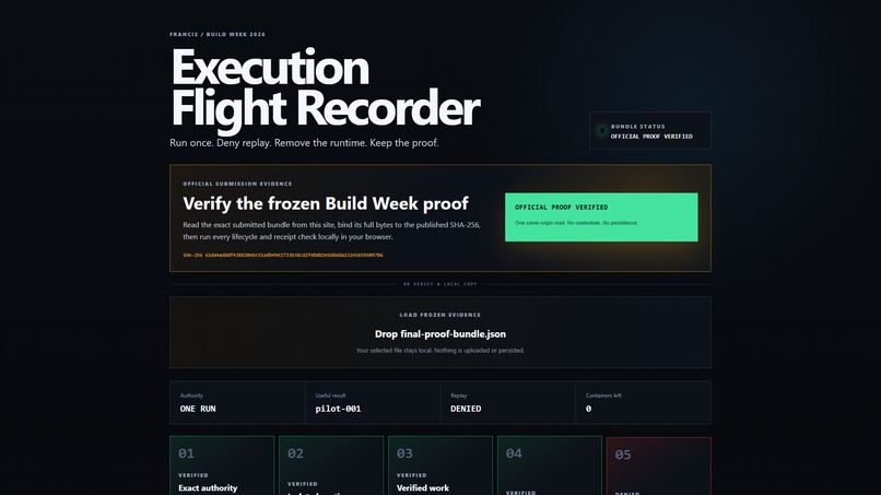 Francis — Governed Local Execution for AI Agents – screenshot 3