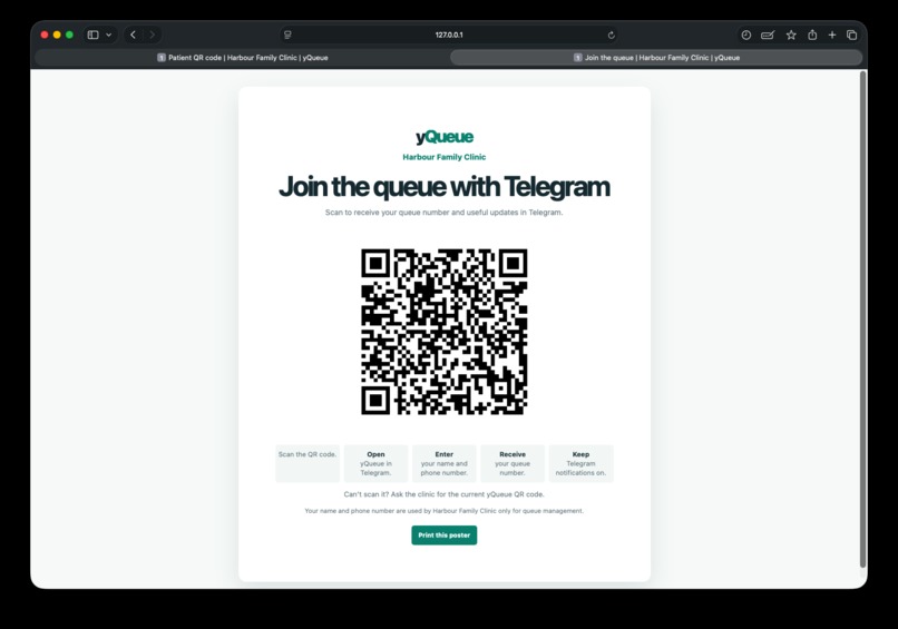 yQueue — Smart Virtual Queue via Telegram – screenshot 4