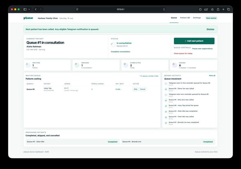 yQueue — Smart Virtual Queue via Telegram – screenshot 11