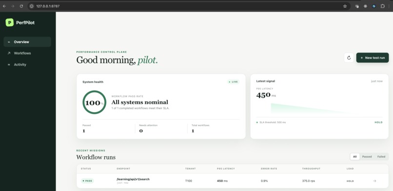 PerfPilot – screenshot 1