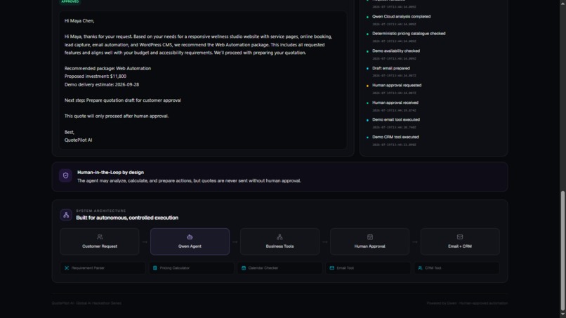 QuotePilot AI – screenshot 1