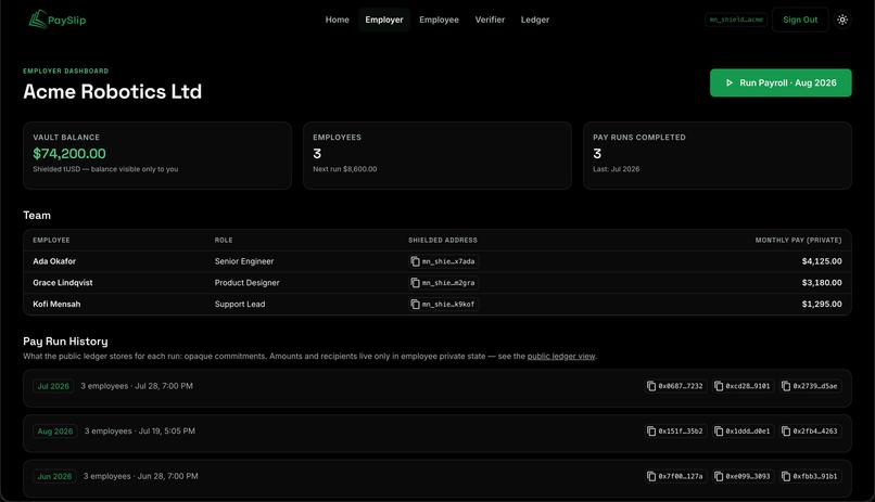PaySlip  – screenshot 2