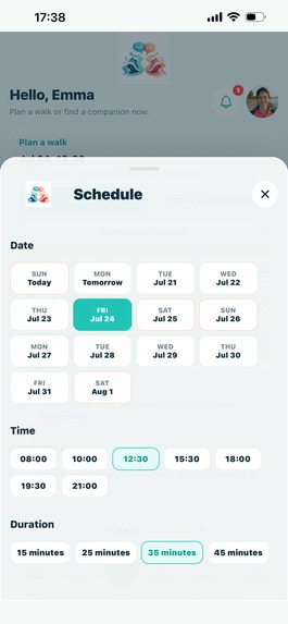 STRIDAMI — AI-guided voice walks – screenshot 2