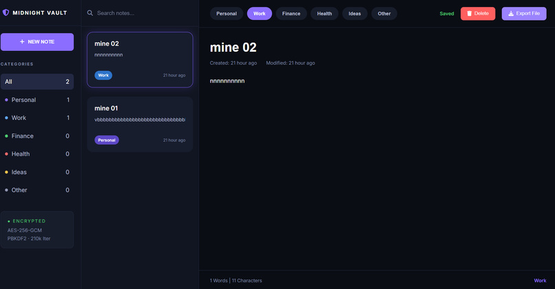 private_notes_vault – screenshot 3