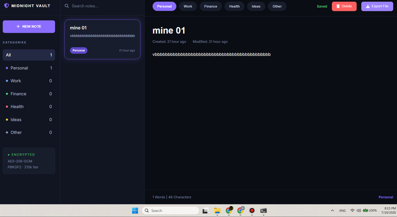 private_notes_vault – screenshot 4