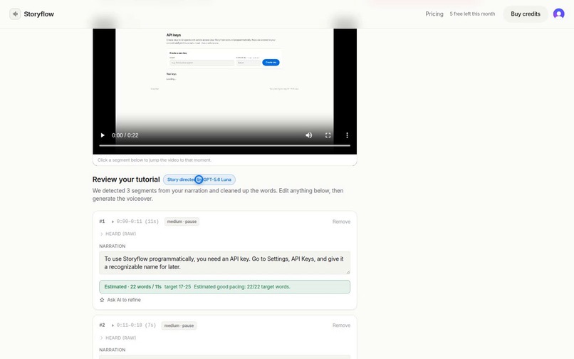StoryFlow - screen recordings into narrated tutorials – screenshot 1