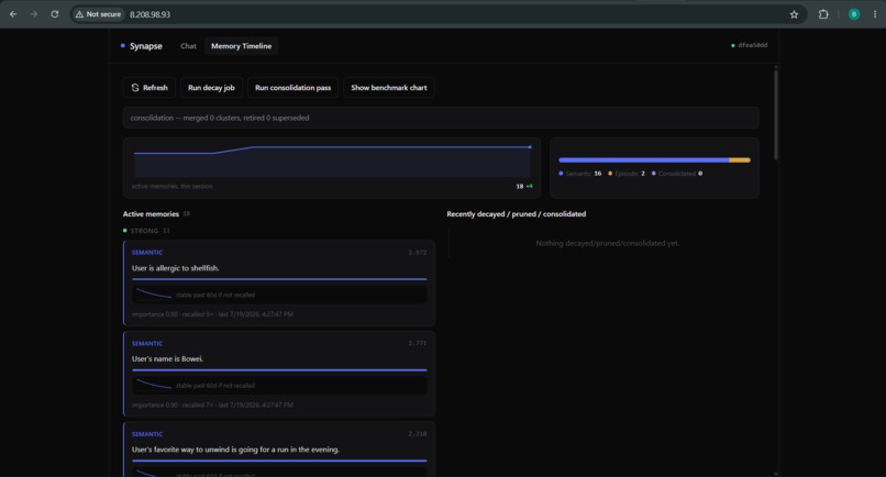 Synapse — Memory That Actually Forgets – screenshot 2