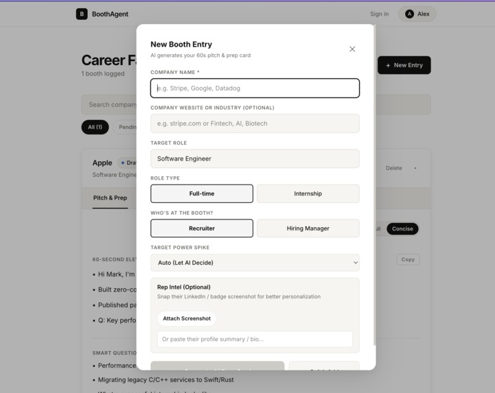 Career Fair Agent – screenshot 2