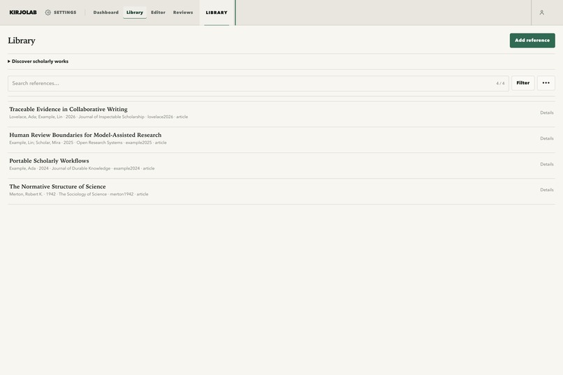 Kirjolab – screenshot 1