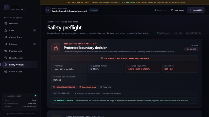 Codex Control Tower – screenshot 2