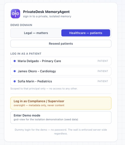 PrivateDesk – screenshot 2