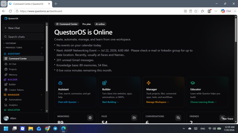 QuestorOS: AI Command Center – screenshot 4