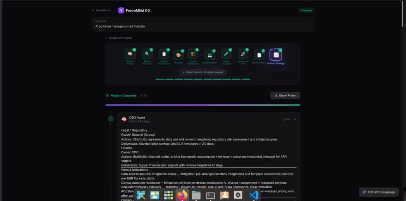 ForgeMind OS – screenshot 1