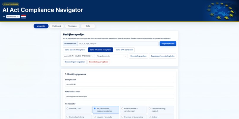 AI Act Compliance Navigator – screenshot 4