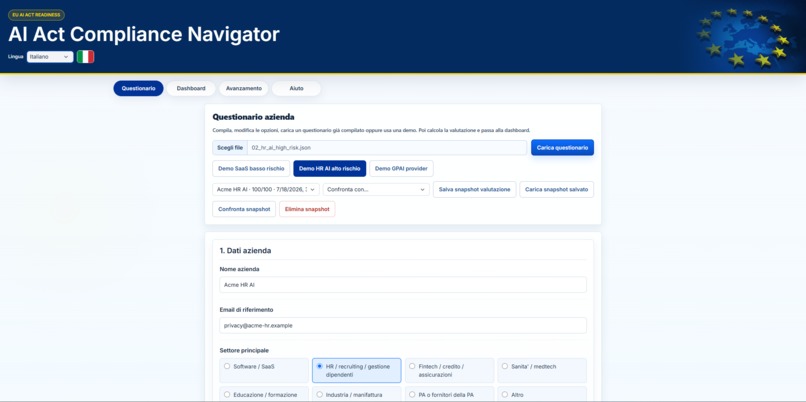 AI Act Compliance Navigator – screenshot 5