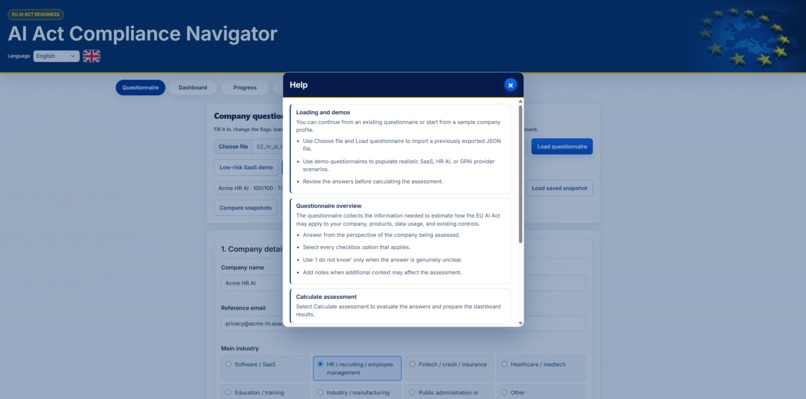 AI Act Compliance Navigator – screenshot 8