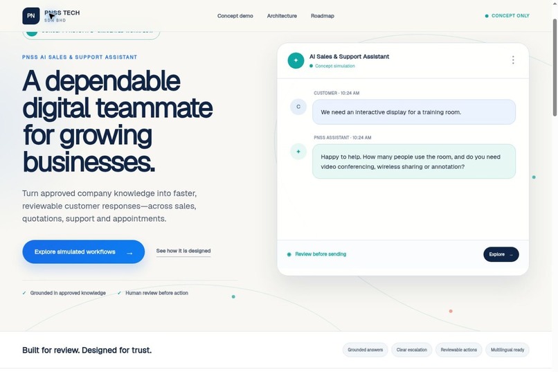 PNSS AI Sales & Support Assistant – screenshot 4