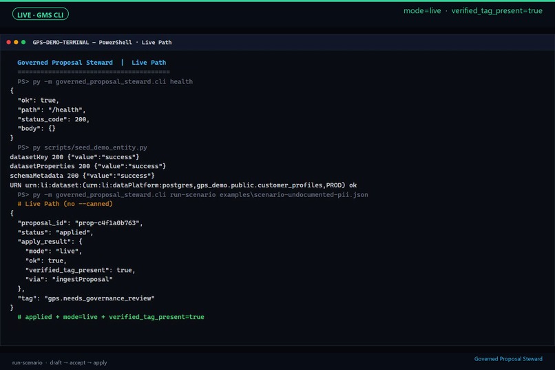Governed Proposal Steward – screenshot 4