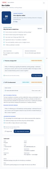 LeadRescue AI – screenshot 1