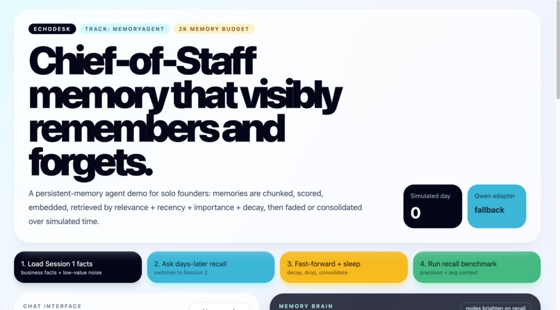 EchoDesk - Memory Agent – screenshot 1