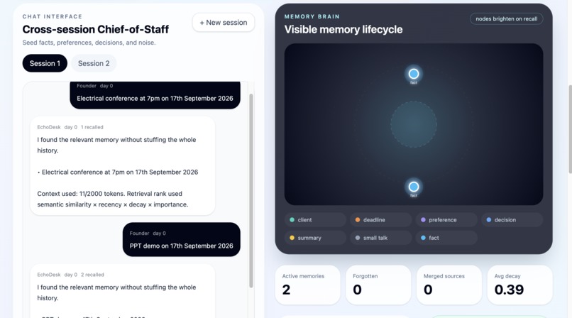 EchoDesk - Memory Agent – screenshot 2
