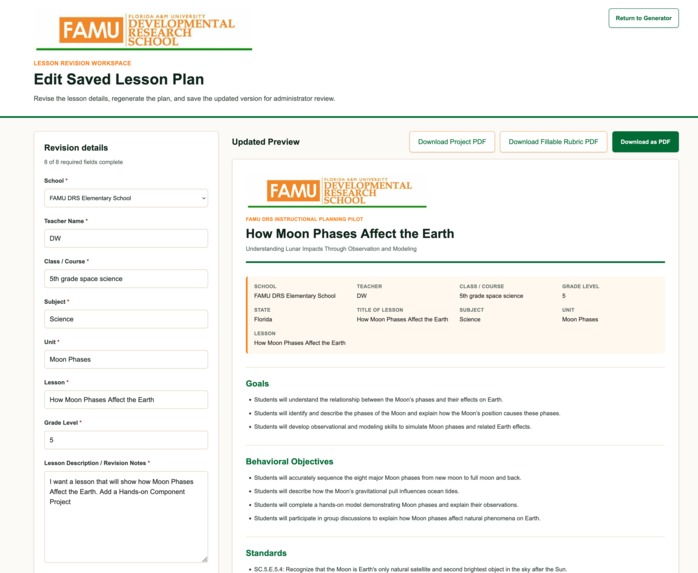 The Lesson Plan Generator – screenshot 3