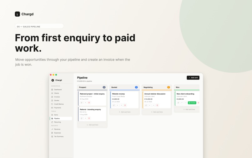 Chargd: Invoices & Quotes – screenshot 2