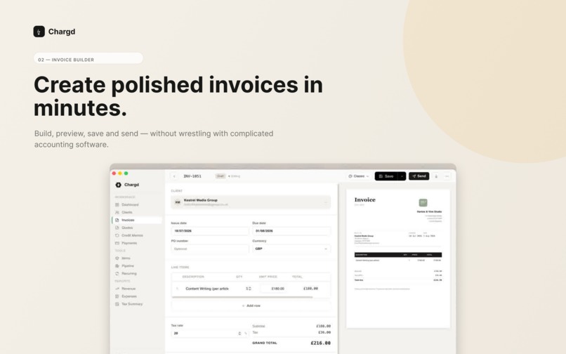Chargd: Invoices & Quotes – screenshot 5