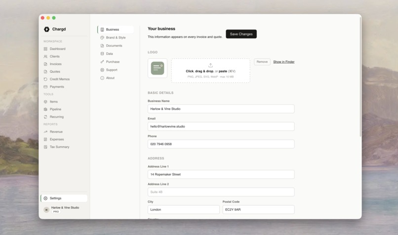 Chargd: Invoices & Quotes – screenshot 9