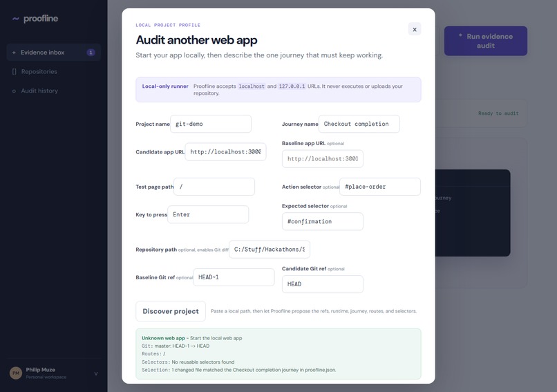 Proofline — Evidence-based review for AI-generated code – screenshot 5