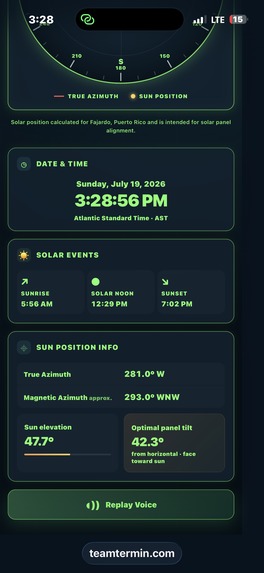 Sun Tracker for Solar Panels – screenshot 2