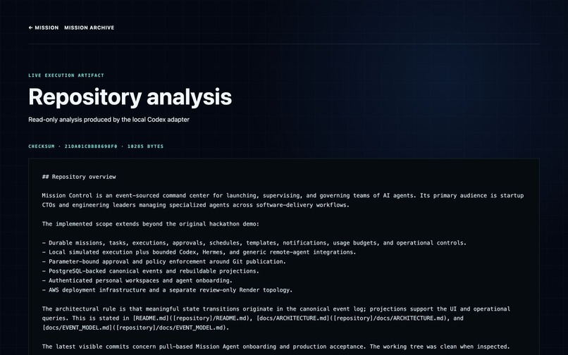 Mission Control: The Executive Layer for AI Agent Teams – screenshot 10