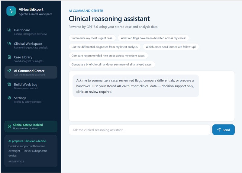 AIHealthExpert: Agentic Clinical Workspace – screenshot 4