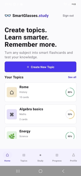 SmartGlasses.study and GenerativeAI.study – screenshot 3