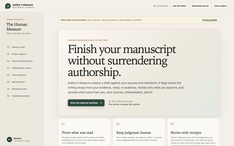 Author's Measure – screenshot 1