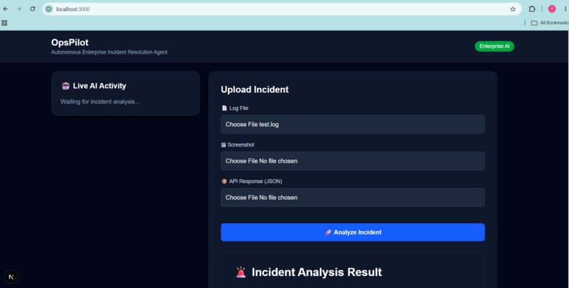 OpsPilot – Autonomous Enterprise Incident Resolution Agent – screenshot 4