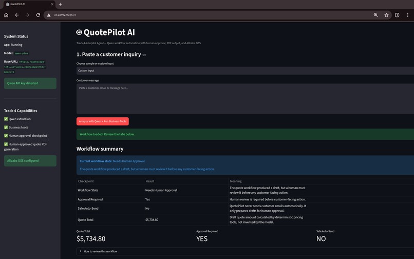 QuotePilot AI – screenshot 1