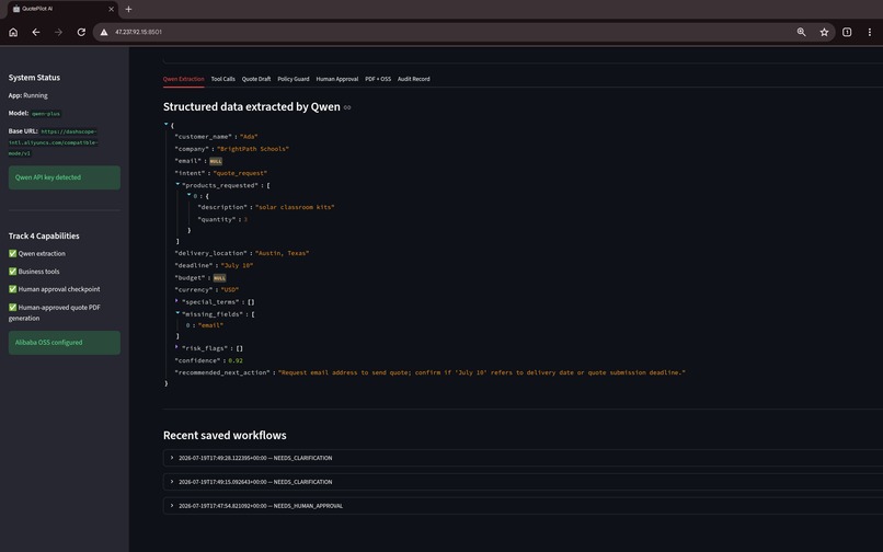 QuotePilot AI – screenshot 2