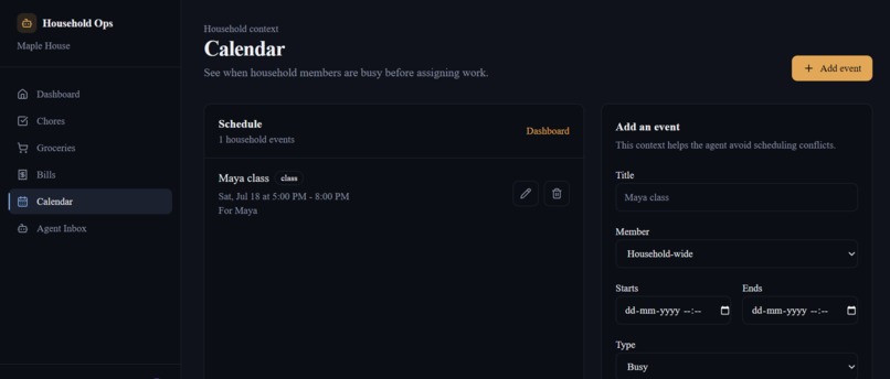 Household Ops Agent – screenshot 7