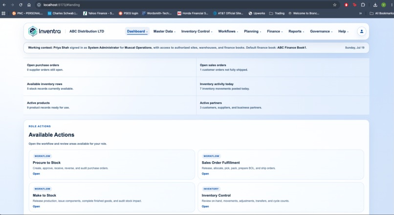 Inventra – AI-Assisted Enterprise Operations Platform – screenshot 2