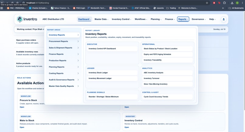 Inventra – AI-Assisted Enterprise Operations Platform – screenshot 6