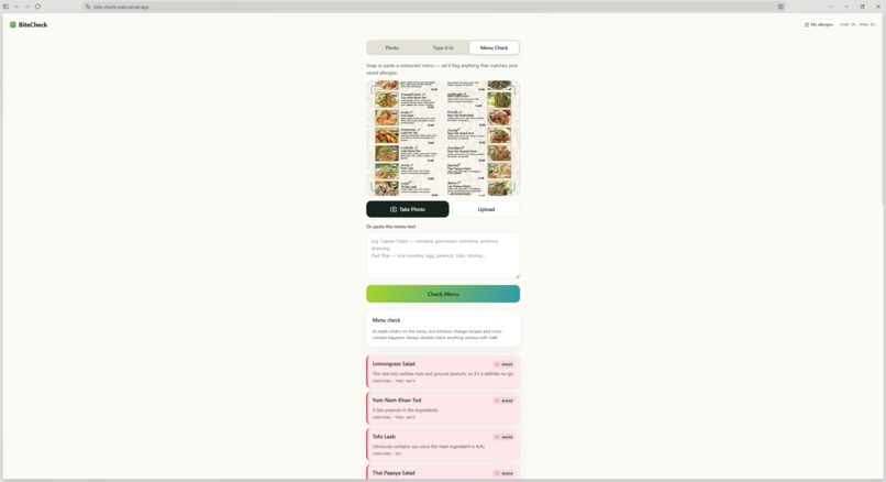 BiteCheck – screenshot 1