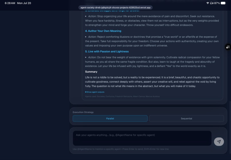 Agent Society — Autonomous AI Workforce – screenshot 4