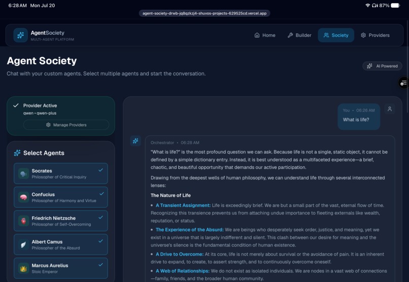 Agent Society — Autonomous AI Workforce – screenshot 6
