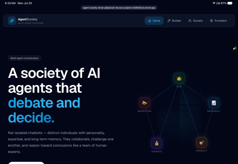 Agent Society — Autonomous AI Workforce – screenshot 7