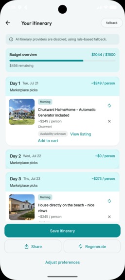 Visit Zanzibar AI Travel Copilot – screenshot 1